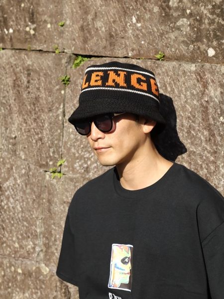 CHALLENGERバケットハット 黒/オレンジ CHALLENGERバケットハット 黒/オレンジ CHALLENGERバケットハット 黒