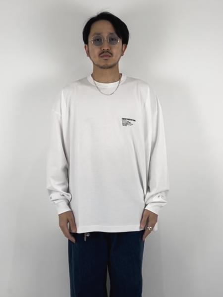 COOTIE / C/R Smooth Jersey L/S Tee -White-