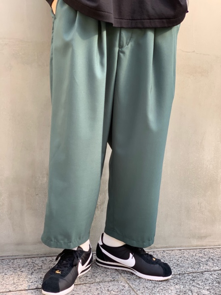 COOTIE T/W 2 Tuck Easy Pants Green M-