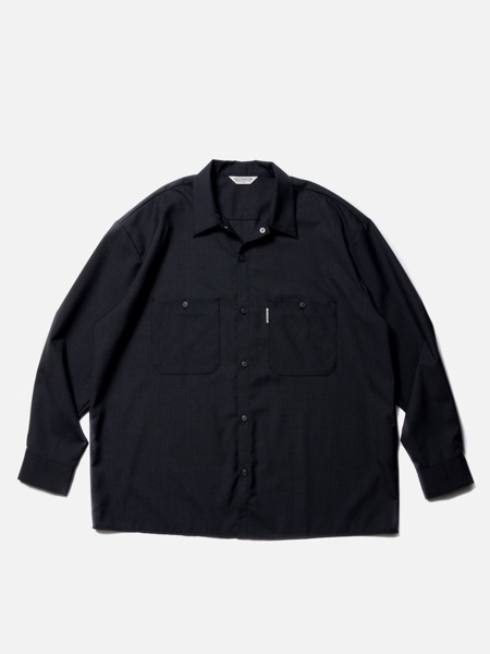 COOTIE / Glen Check T/W Work L/S Shirt -Black-
