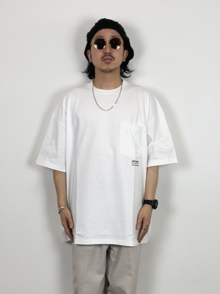 COOTIE / Open End Yarn Error Fit S/S Tee -White-