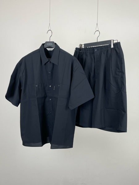 COOTIE / T/C Panama Work S/S Shirt -Black-