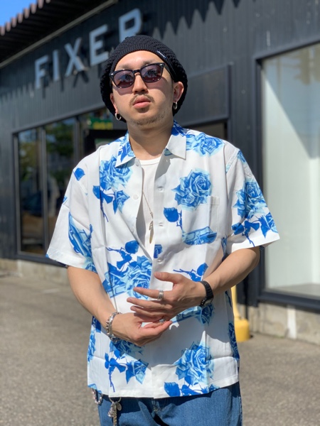 RADIALL ラディアル 2020SS CHEVY ROSE-OPEN COLLARED SHIRT S/S
