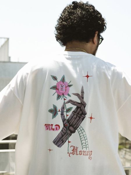 COOTIE PRODUCTIONS / Print S/S Tee (Wild Honey) -White-