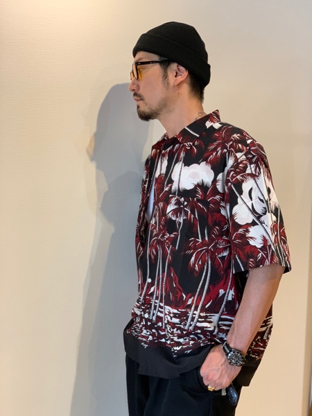 COOTIE クーティ 通販 Palm Tree Open-Neck S/S Shirt