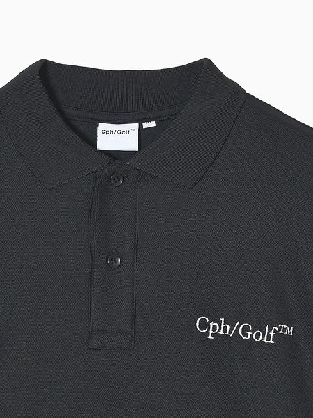 Captains Helm Golf / DIGNIFIED LOGO S/S POLO -Black-
