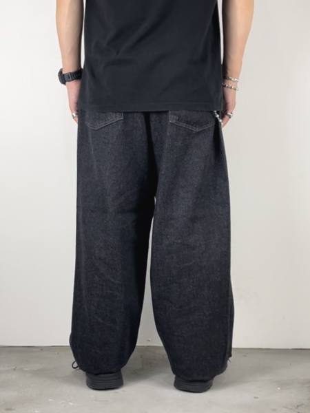 COOTIE / 5 Pocket Baggy Denim Pants -Black One Wash-