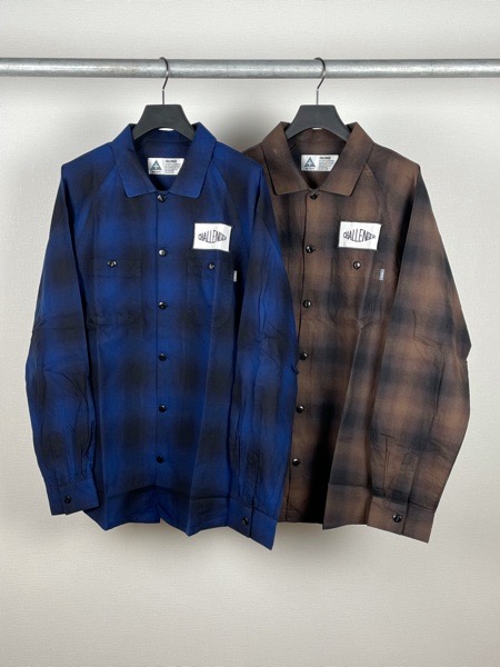 079041● 21aw CHALLENGER L/S CHECK WORK