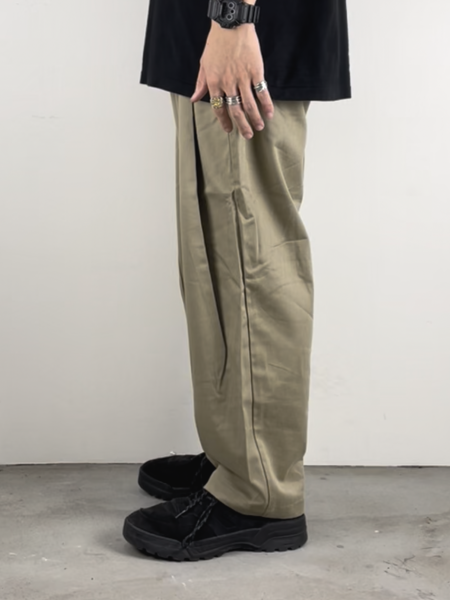COOTIE C/R TWILL RAZA 1TUCK TROUSERS