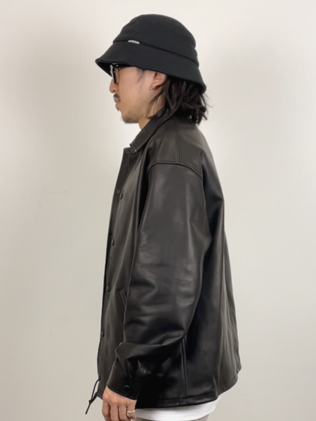 COOTIE Leather Coach Jacket レザーコーチジャケット - アウター