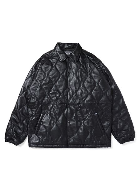 CHALLENGER QUILTING LEATHER JACKET BLACK素材ラムレザー