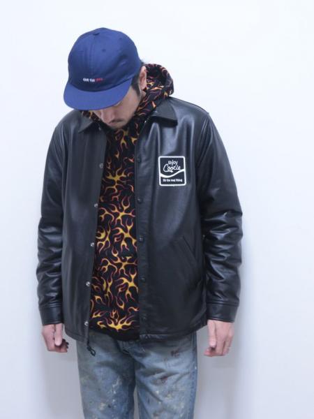 21aw COOTIE Leather Coach Jacket
